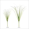 Fleurs décoratives 10pcs / lot Plantes de simulation en plastique Grass de café décor artificiel petit roseau herbe verte plante el décoration