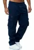 pantaloni da lavoro multi -tasca casual maschile per le gambe dritte sciolte esterne fitness 240430