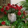 Dekoracyjne kwiaty sztuczne pionowe bukiet jedwabny faux kwiat na ślubne elementy bukiety DIY Floral Home Dekoracja