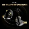 Headsets Trn ST7 2DD + 5BA Écouteurs hybrides HIFI Sports Noise Annulation Écouteurs Trn Store Officiel Expédition rapide J240508