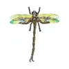 Brosches Juran Crystal Dragonfly for Women Girl Green Charm smycken Scarf Lapel Pins Brosch Antik Tillbehör 2024 Trend