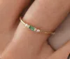 Кластерные кольца тонкие изящные укладки для женщин элегантный мини -3 цветной кристаллический циркон крошечный вечный кольцо кольцо модные ювелирные украшения7257173