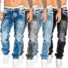 Jeans masculino Design clássico Slim Casual Street Style Solid Color S para todas as estações