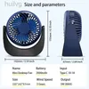 Portable USB Muziso Mini Fan Small Electric Desk Oplaadable Blower 240316 Mobiele fans stillere camping DCRL's