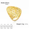 Wedding Rings Skyrim Heart Filigree Rings for Women Stainless Steel Gold Color Wide Aesthetic Ring Birthday Christmas Gift Wholesale