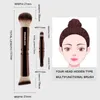 Makeup Borstes Hourglas Fyra huvud Multifunktion Dold Funny Makeup Brush Powder+Basic Makeup+Concealer+Eye Shadow Brush+Portable Box Q240507