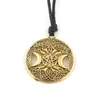 Triple Moon Goddess Wicca Pentagram Magic Amulet Necklace Vintage Silver Women Tree of life Moon Gothic Pendant Necklaces For men 4797473