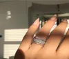 Crystal Woman Sieraden Vecalon Starlight Promise Ring 100925 Sterling Silver Five Dazzling Lagen Diamond CZ Betrokkenheid Bruiloft BA8842707
