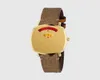 2021 Classic Cartoon Pattern Womens Digital Fashion Quartz Watch with Goldtone Case Ladies Watchs en acier inoxydable Marque de luxe M2971912