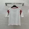 Letter Printed Women T Shirts Contrast Color White Shirts Luxury Designer Short Sleeve Shirt Tops