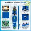 Funwater Surfboard Padel Stand Up Paddle Board قابلة للتنفيس 335 سم SUP Paddleboard Eu Warehouse Tablea Surf Paddel Sports Supboard Pump Bag Koi Money Tiki