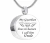 Cremation Memorial Wing Jewelry My Guardian Angel Cremation Urn Ashes Memorial Roestvrij staal Ronde Hangketting9422365