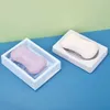 Jewelry Tray Handmade Soap Storage Tray Concrete Sile Molds Square Soap Dish Plate Resin Epoxy Moulds Cement Plaster Soap Box Holder Mold