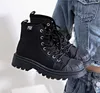 2024 Autumn New Martin Boots Short Barrel Beige Leather Botas Fashion Casual Versátiles High Top Shoes Gai Gai
