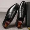 Мужская обувь черная кожа формальная обувь для мужчин Оксфордс мужской свадьба офис бизнес -обувь мужчина Zapatos de Hombre Plus Size
