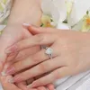 Testeur passé D Color Moisanite Ring Jewelry 925 Silver 1CT VVS MISSANITE DIAMOND RING POUR FEMMES FEMMES NIE