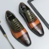 Men Two Tone Lace-up Front Oxford Shoes, Business Dress Shoes