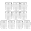Opslagflessen 8 pc's honingpot mason potten plastic afdichting dispenser klein fruit jam aluminium huishouden