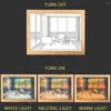 Lámparas de mesa LED creativo Pintura de luz de lámpara Noche Lámpara de noche Ambiente decoración de la pared Decoración del hogar