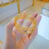 Bangle Light Luxury Explosive Flashing Bounce Bracelet Vietnam Gold Color Three Ring Scalable Memory Elastic Gifts