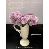 Witte keramische vaas potvormige vaas huisdecoratie ornament Hydroponische bloem roze retro ins stijl crème keramische pot oude bel orchidee reliëf vaas