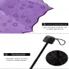 Ingranaggio a foglia rossa manuale pieghevole ombrello ombrello fiorente in acqua nera rivestita leggera ombrello UV leggero