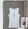 Women Knits Tank Top Designer Embroidery Vest Sleeveless Breathable Pullover Womens Shorts T Shirts Yoga Suit Knitted Fiess Sports Ladies Tees Tops