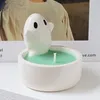 Candle Holders Cartoon Kitten Holder Ceramics Cute Little Ghost Desktop Decoratieve ornamenten Verjaardagscadeaus