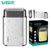 VGR Shaver Professional Electric Razor Waterproof Shaving Machine Portable Beard Trimmer Digital Display for Men V359 240423