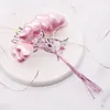 Fleurs décoratives 10pcs / peloton coloré de fleurs artificielles groupés bac à gâteau de mariage haut de gamme Accessoires de gâteau non-d'abattage simulé d'amour décoration intérieure