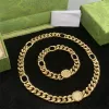 Designer Bracelets Luxury Gold Necklace for Women Men Classic Letters Jewelery Ladies Bracelet Chain Jewelry Sets Fashion Bracelets Necklaces Set Jewellery