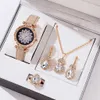 Montres pour femmes Kegllect Womens Star Flower Table Magnétique Bracelet Diamond Bracelet en acier inoxydable Quartz