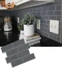 Grijze baksteen metro tegelschil en stok zelfklevende muur sticker sticker diy keuken badkamer home decor 3d8514207