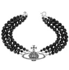 Piatto di perline nero a tre strati Empress Dowager Collana a catena del collo di saturno Nuovo Style1037285