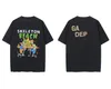디자이너 Galleriesysy Mens T 셔츠 셔츠 셔츠 여성 Tshirts 그래픽 티 핸드 페인트 인스 스플래시 레터 라운드 목 티셔츠 688