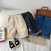 Milancel Babybroek Solid Kids Jeans Casual Boys Denim Pants Soft Girls Fashion Trousers 240430