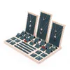 Plateau de bijoux 1 Ensemble en bois Enfiche de bijoux de bijoux Boucles d'oreilles Bagues Pendantes Prénienment Rack Rack Organizer Case de rangement multifonctionnel