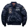 Jackets masculinos de inverno masculino espessado Jackets de vôo quente Air Force Add Cotton Bordado