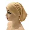 Etnische kleding modale vrouwen moslimhoofd sjaal katoen onderstreept stretch hijab cover cover cover cap cap islam innerlijke hoofdband motorkap