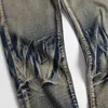 Mäns jeans 2021 Hot Fashion Mens Brand Biker Jeans Original Retro Stretch Straight Men denim byxor plus storlek 29-42 T240507