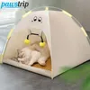 Katbedden meubels Koeling Pet Cat Tent Cave Outdoor Travel Cat Slaap Huis Comfortabele puppy bed Cat Nesk Kennel Pet Supplies D240508