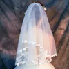 Свадебные завесы корейская простая белая короткая абзаца мори бабочка с водой