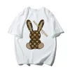 3-14y Kindergröße Marke Rabbit Cotton 100% Herrenhemd reine Farbe Frauen T-Shirts runden Kragen Kurzärmler Man T-Shirt Top Tees 240506