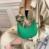 Sacs de soirée Sac dames femme pochette décontractée sous-bras vert fourre-tout petite vente femelle sac à main solide sacs couleurs en cuir mini
