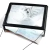 AIDS LENTIPERAGEM DE LENS DE LEITA TRIPLELAÇÃO 3X Página de leitura de leitura com 4 luzes LED e Stand para idosos, leitura, jóias