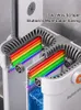 JOYBOS Household Lazy Floor Mop Flat Free HandWashing Mopping Artifact Microfiber Cloth With Bucket Rainbow 240508