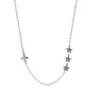 Hangende kettingen 925 verzilverde korte ketting Cross Star Charme hangende creatieve elegante sieraden voor vrouwen choker e150