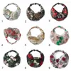 Scarves Thin Embroidered Headscarf Creative Wide Edge Hair Cover Lace Headwear Floral Multicolor Flower Pattern Headband Female