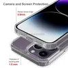 Voor iPhone 15 Pro Max Hard Clear Case Hybrid Hard PC en Soft TPU -frame Transparant slanke slanke pantser Schokbestendige bescherming Compatibel 11 12 13 14 Promax XR 6 7 8Plus