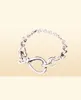 New Chunky Infinity Knot Chain Bracelet Women Girl Joyny para Pandroa 925 Straceletas de cadena de mano de plata esterlina con original2889932